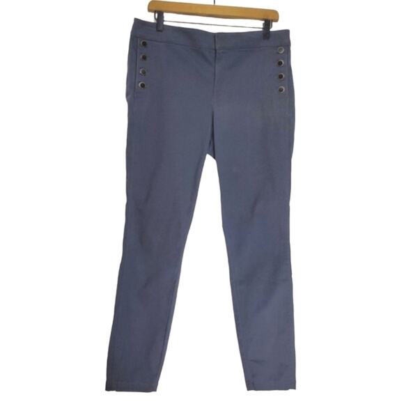 LOFT | Marisa Button Pocket Soft Suede-Like Trousers - Picture 1 of 7